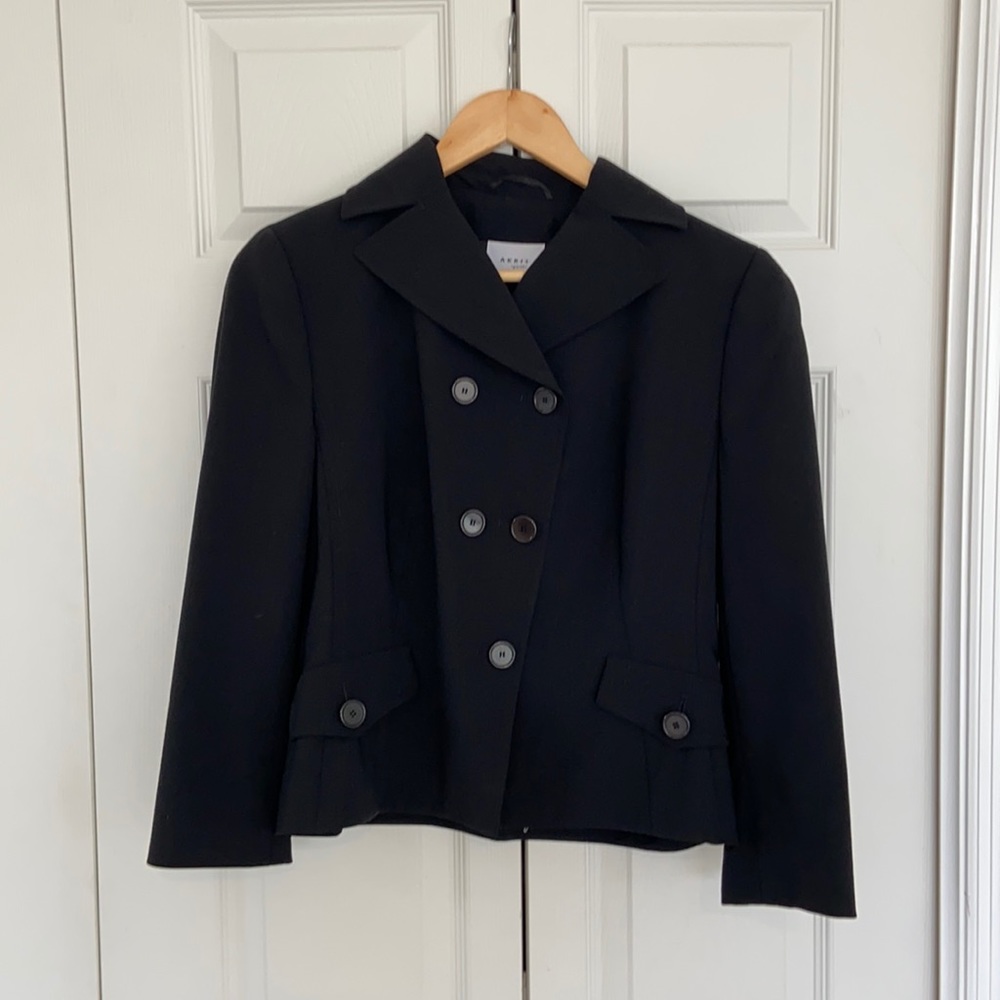 Black Wool Akris Punto Blazer